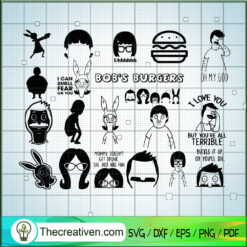Bobs Burgers Bundle SVG, Bob's Burgers SVG, Cartoon SVG