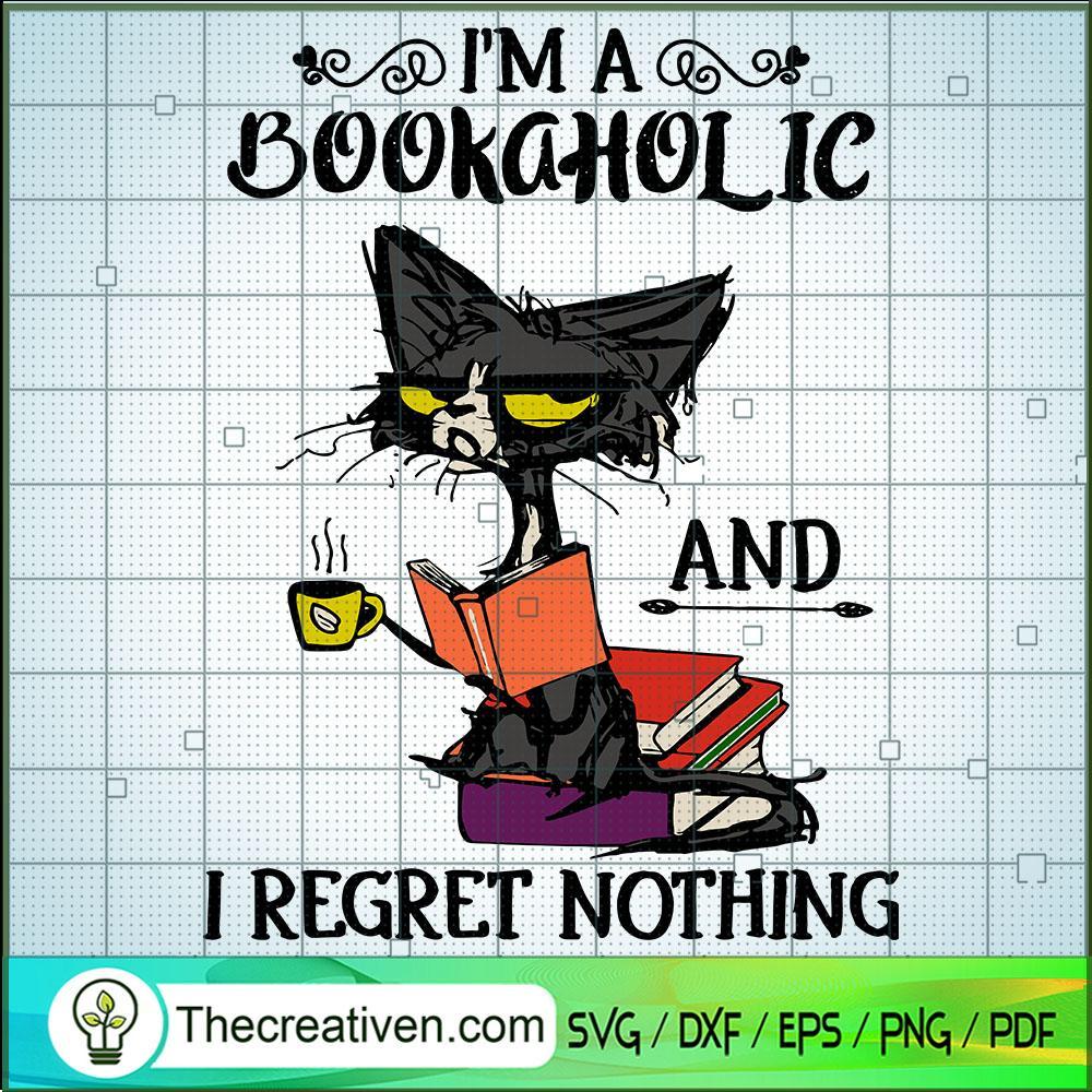 Black Cat Im A Bookaholic SVG, Black Cat SVG, Halloween SVG 1 108 copy 7