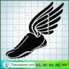 Black Winged Running Shoe Outline From Mercury SVG, Track Shoe SVG, Black Winged SVG 3 116 copy 4