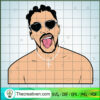 Bad Bunny With Tounge SVG, Bad Bunny Face SVG, Singer SVG
