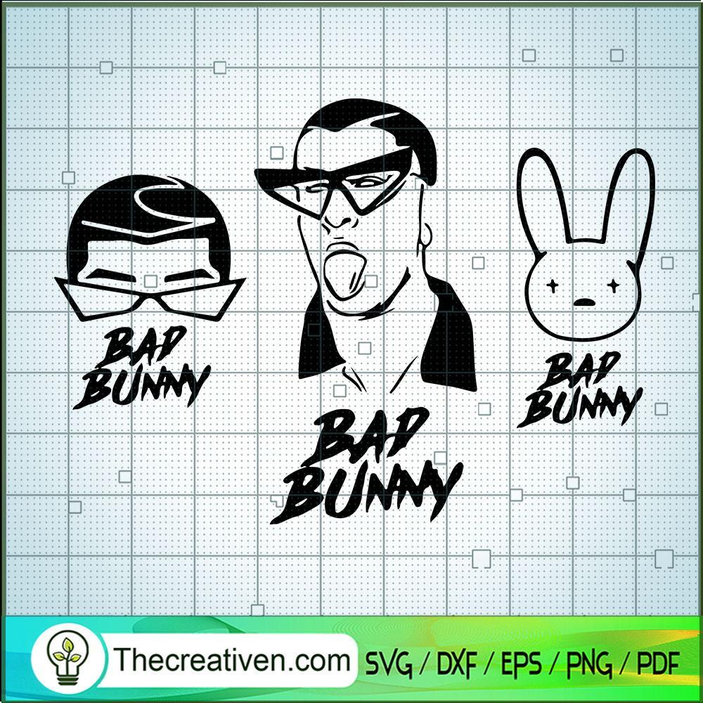 Bad Bunny Bundle SVG, Bad Bunny Face SVG, Singer SVG 1 Bad Bunny Bundle SVG, Bad Bunny Face SVG, Singer SVG