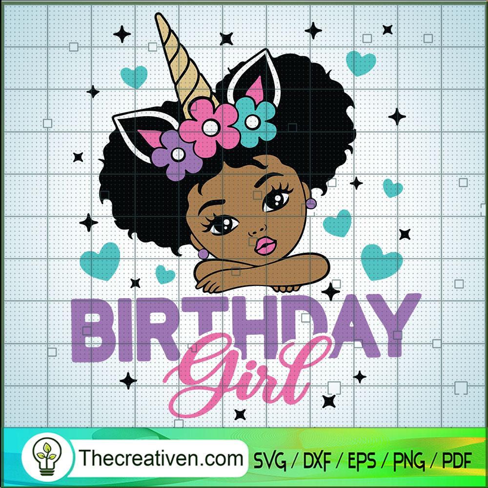 Birthday Girl Unicorn SVG, Black Girl SVG, Unicorn SVG 1 Birthday Girl Unicorn SVG, Black Girl SVG, Unicorn SVG