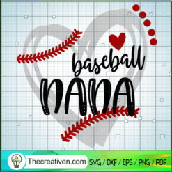 Baseball Nana SVG, Grunge Baseball SVG, Sports SVG