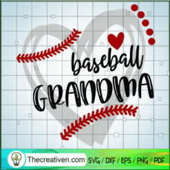 Baseball Grandma SVG, Grunge Baseball SVG, Sports SVG
