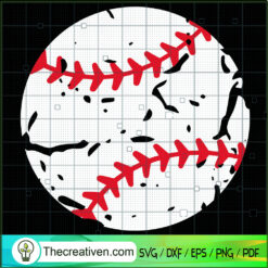 Baseball Ball SVG, Grunge Baseball SVG, Sports SVG