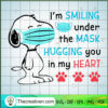 I'm Smiling Under The Mask Hugging You SVG Cut File fo Design 47329