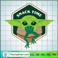Baby Yoda Eat Frog SVG, Snack Time SVG, Baby Yoda SVG