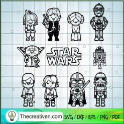 Star Wars Characters SVG, Baby Yoda SVG, The Mandalorian SVG