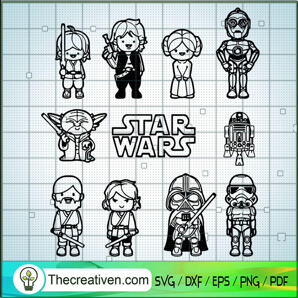 Star Wars Characters SVG, Baby Yoda SVG, The Mandalorian SVG 1 Star Wars Characters SVG, Baby Yoda SVG, The Mandalorian SVG