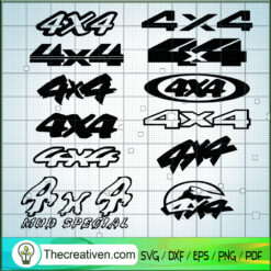 4X4 Logo Car SVG, Logo SVG, Wheel SVG