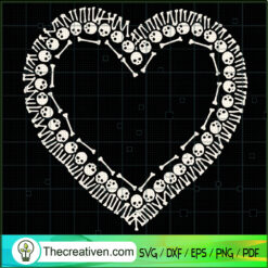 Heart Skeleton SVG Cut File for Cricut & Silhouette
