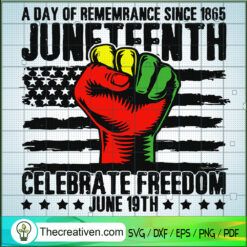 A Day Of Rememrance Since 1865 SVG, Black People SVG, Juneteeth SVG