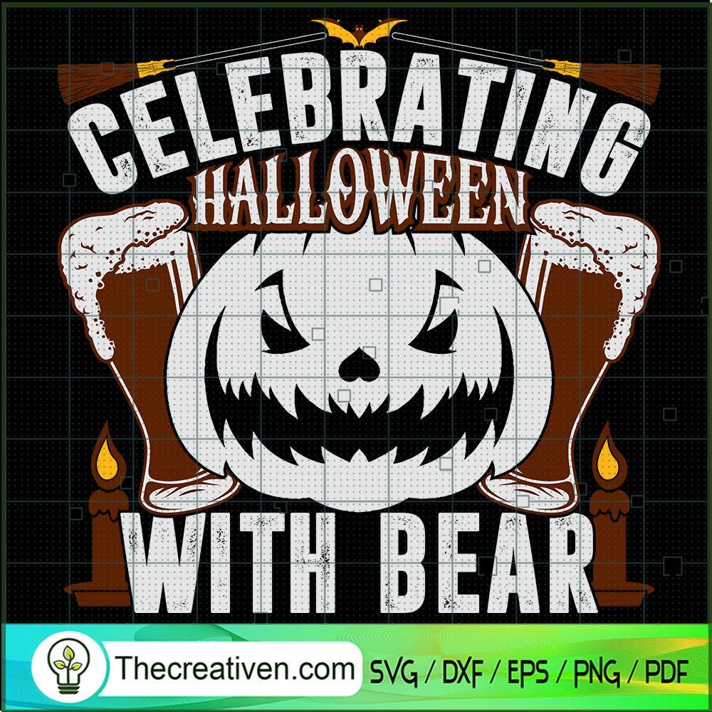 Celebrating Halloween With Bear SVG, Halloween Bear SVG, Scary SVG 1 Celebrating Halloween With Bear SVG, Halloween Bear SVG, Scary SVG