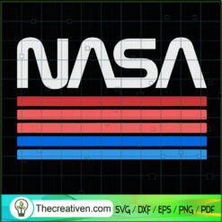 60s 70s Vintage Retro NASA SVG, Worm Logo Vintage NASA SVG, NASA SVG