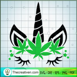 Unicorn Cannabis SVG, Unicorn SVG, Cannabis SVG