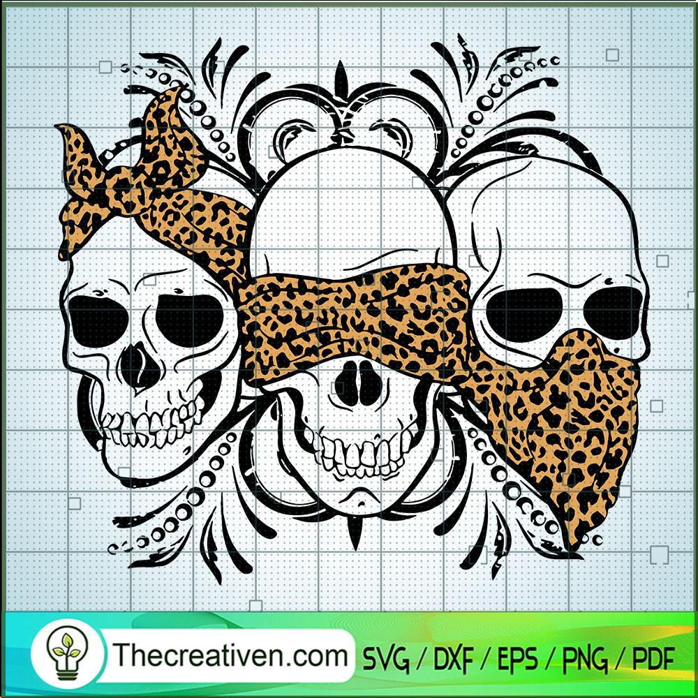 Three Skull No Speak No Hear SVG Cut File for Cricut 1 Three Skull No Speak No Hear SVG Cut File for Cricut