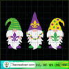 Three Gnomes Mardi Gras Day SVG, Gnomes SVG, Mardi Gras SVG