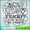 The Influence Of A Great Teacher Can Never Be Erased SVG, Teacher SVG 3 45 copy 13