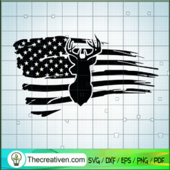 Hunting Deer SVG, Hunting Deer Flag America SVG, Trending SVG
