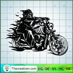 Biker Grim Reaper SVG Cut File for Cricut & Silhouette