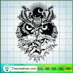 Owl Scare Face SVG, Owl SVG, Animals SVG