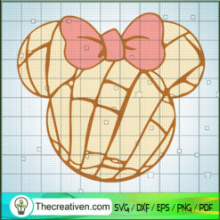 Minnie Mouse Pan Dulce Concha SVG Cut File for Cricut & Silhouette