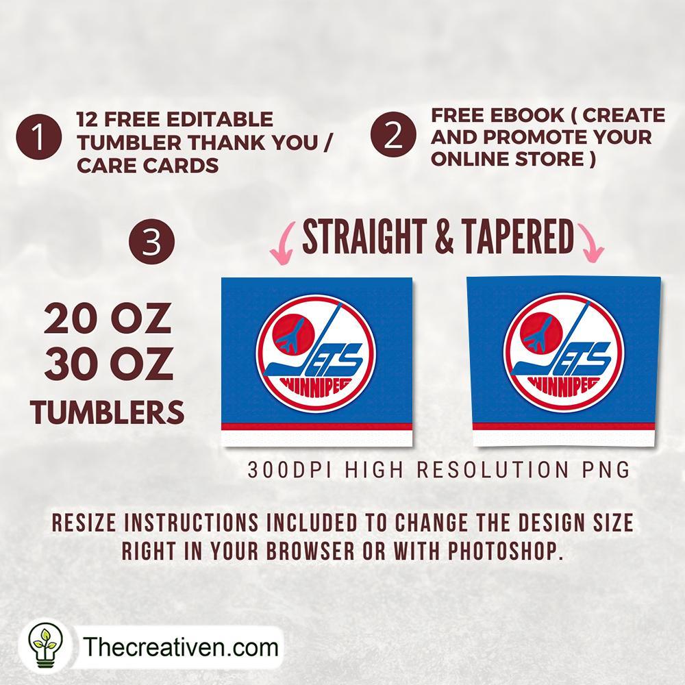 Winnipeg Jets Skinny Tumbler Wrap – Digital Download 2 Winnipeg Jets Skinny Tumbler Wrap – Digital Download - Image 2