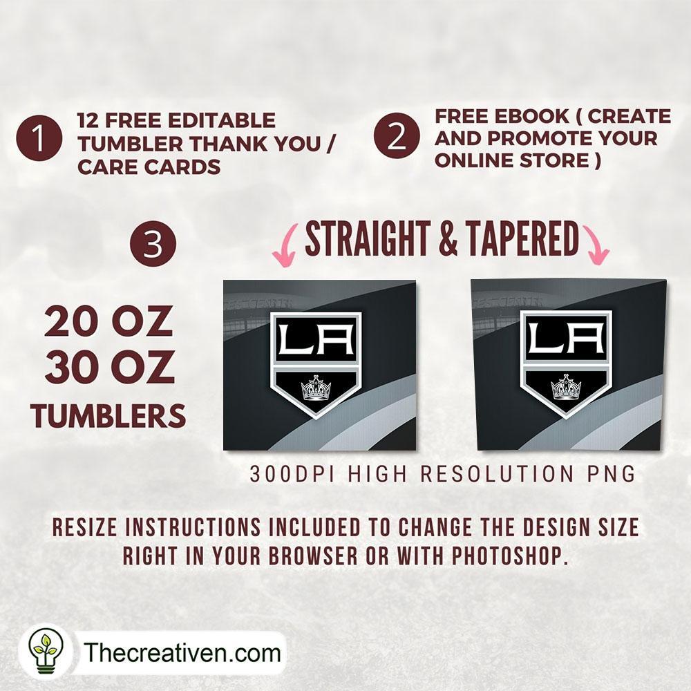 Los Angeles Kings Skinny Tumbler Wrap – Digital Download 2 Los Angeles Kings Skinny Tumbler Wrap – Digital Download - Image 2