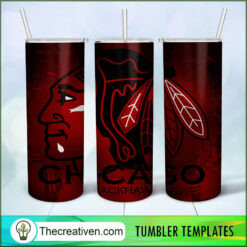 Chicago Blackhawks Skinny Tumbler Wrap – Digital Download