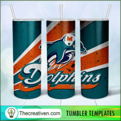 Miami Dolphins Skinny Tumbler Wrap – Digital Download