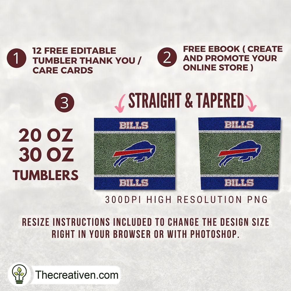 Buffalo Bills Skinny Tumbler Wrap – Digital Download 2 Buffalo Bills Skinny Tumbler Wrap – Digital Download - Image 2