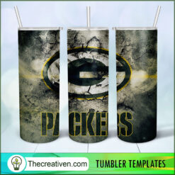 Green Bay Packers Skinny Tumbler Wrap – Digital Download
