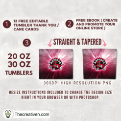 Alternative view of Toronto Raptors Skinny Tumbler Wrap – Digital Download