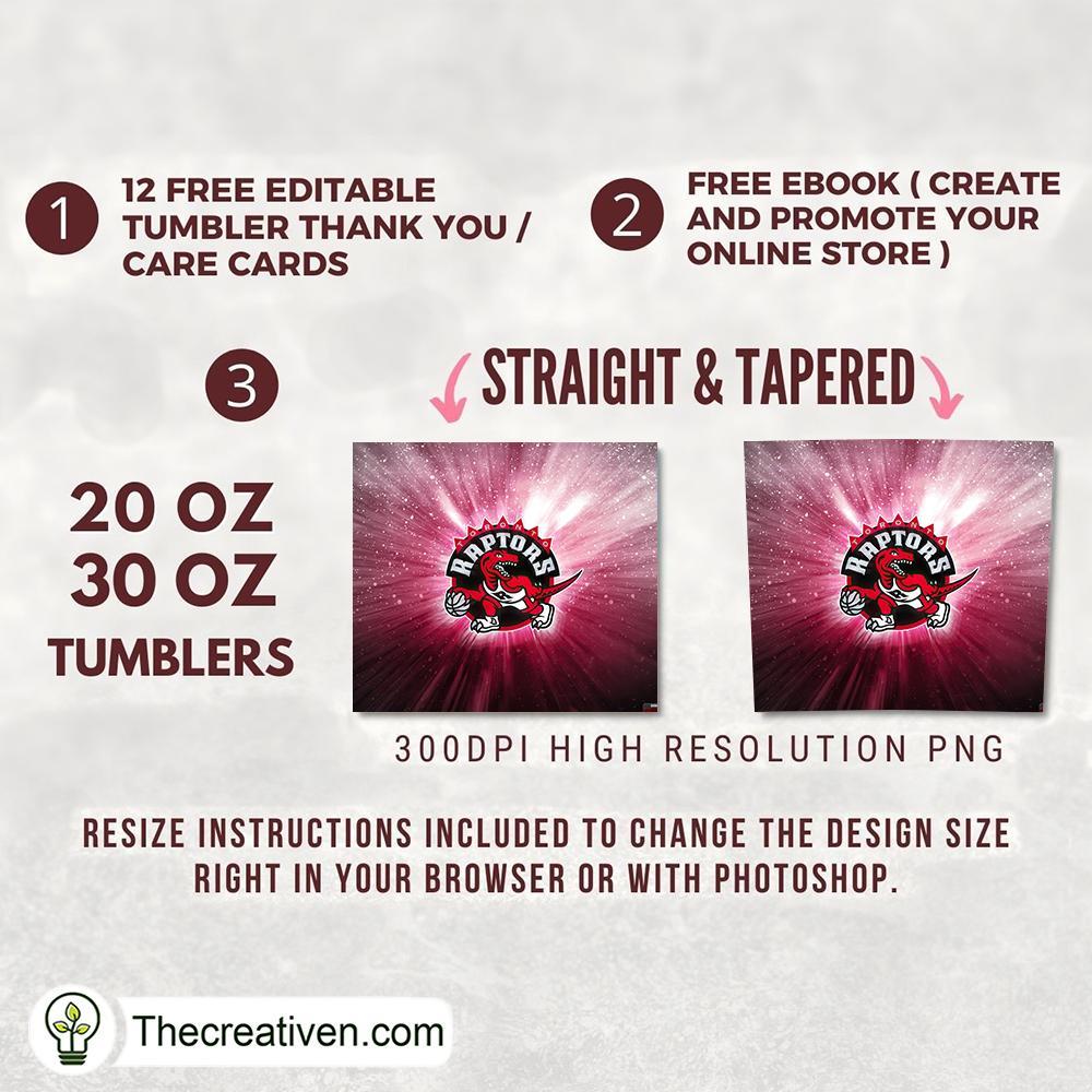 Toronto Raptors Skinny Tumbler Wrap – Digital Download 2 Toronto Raptors Skinny Tumbler Wrap – Digital Download - Image 2