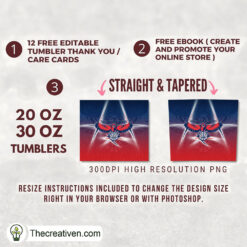 Alternative view of Atlanta Hawks Skinny Tumbler Wrap – Digital Download