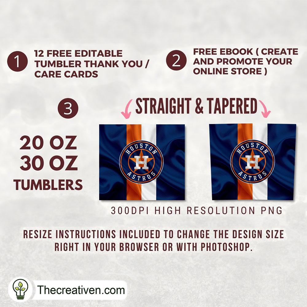 Houston Astros Skinny Tumbler Wrap – Digital Download 2 Houston Astros Skinny Tumbler Wrap – Digital Download - Image 2
