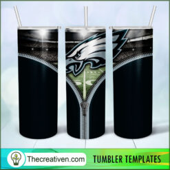 Philadelphia Eagles Zipper Skinny Tumbler Wrap – Digital Download