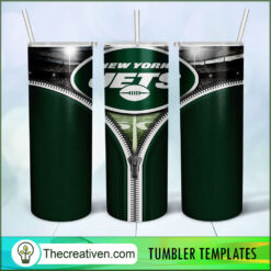 NY Jets Zipper Skinny Tumbler Wrap – Digital Download