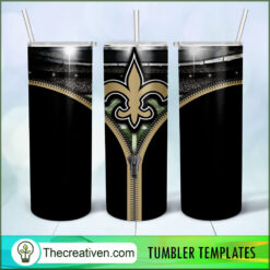 New Orleans Saints Zipper Skinny Tumbler Wrap – Digital Download