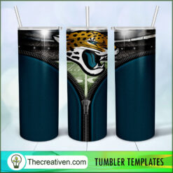 Jacksonville Jaguars Zipper Skinny Tumbler Wrap – Digital Download