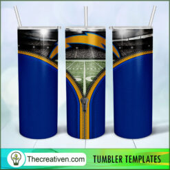 LA Chargers Zipper Skinny Tumbler Wrap – Digital Download