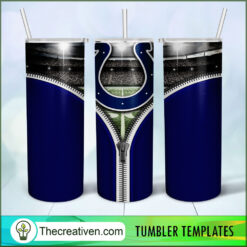 Indianapolis Colts Zipper Skinny Tumbler Wrap – Digital Download