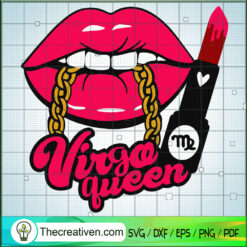 Virgo Lips With Chain SVG, Virgo Queen SVG, Lovely Girl SVG