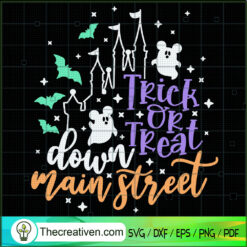 Trick Or Treat Down Main Street SVG Cut File for Cricu Design 46035