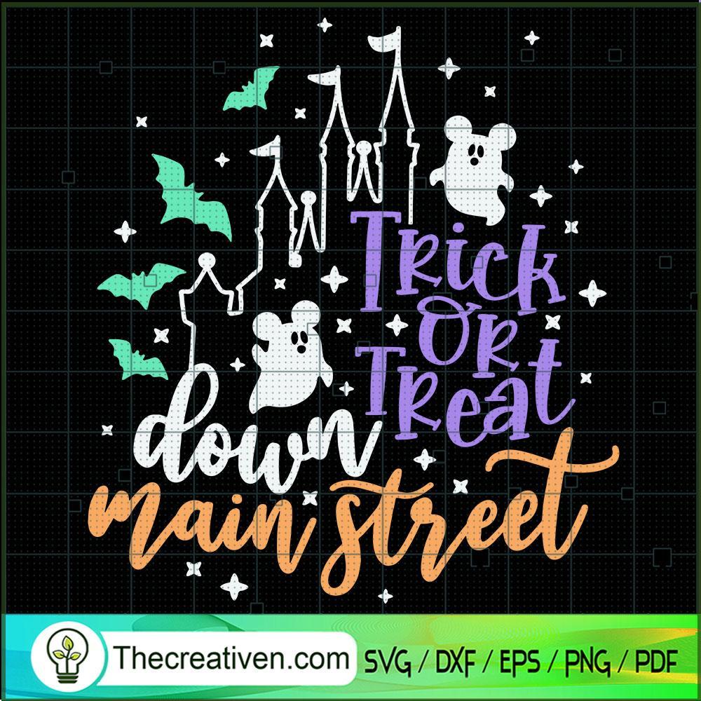 Trick Or Treat Down Main Street SVG Cut File for Cricu Design 46035 1 Trick Or Treat Down Main Street SVG Cut File for Cricu Design 46035