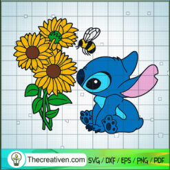 Stitch Sunflowers SVG, Sunflowers SVG, Stitch SVG
