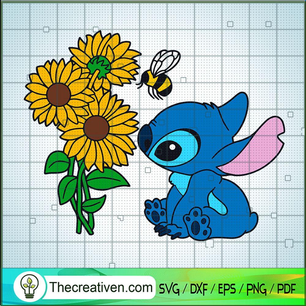 Stitch Sunflowers SVG, Sunflowers SVG, Stitch SVG 1 Stitch Sunflowers SVG, Sunflowers SVG, Stitch SVG