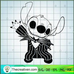 Stitch Jack Skellington SVG Cut File for Cricut & Silh Design 45932