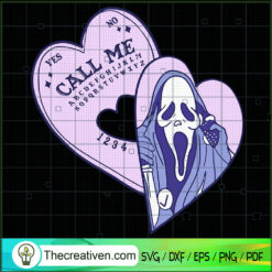 Scream Call Me SVG Cut File for Cricut & Silhouette