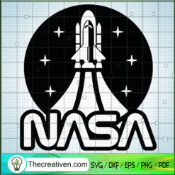 Retro Nasa Badge SVG Cut File for Cricut & Silhouette